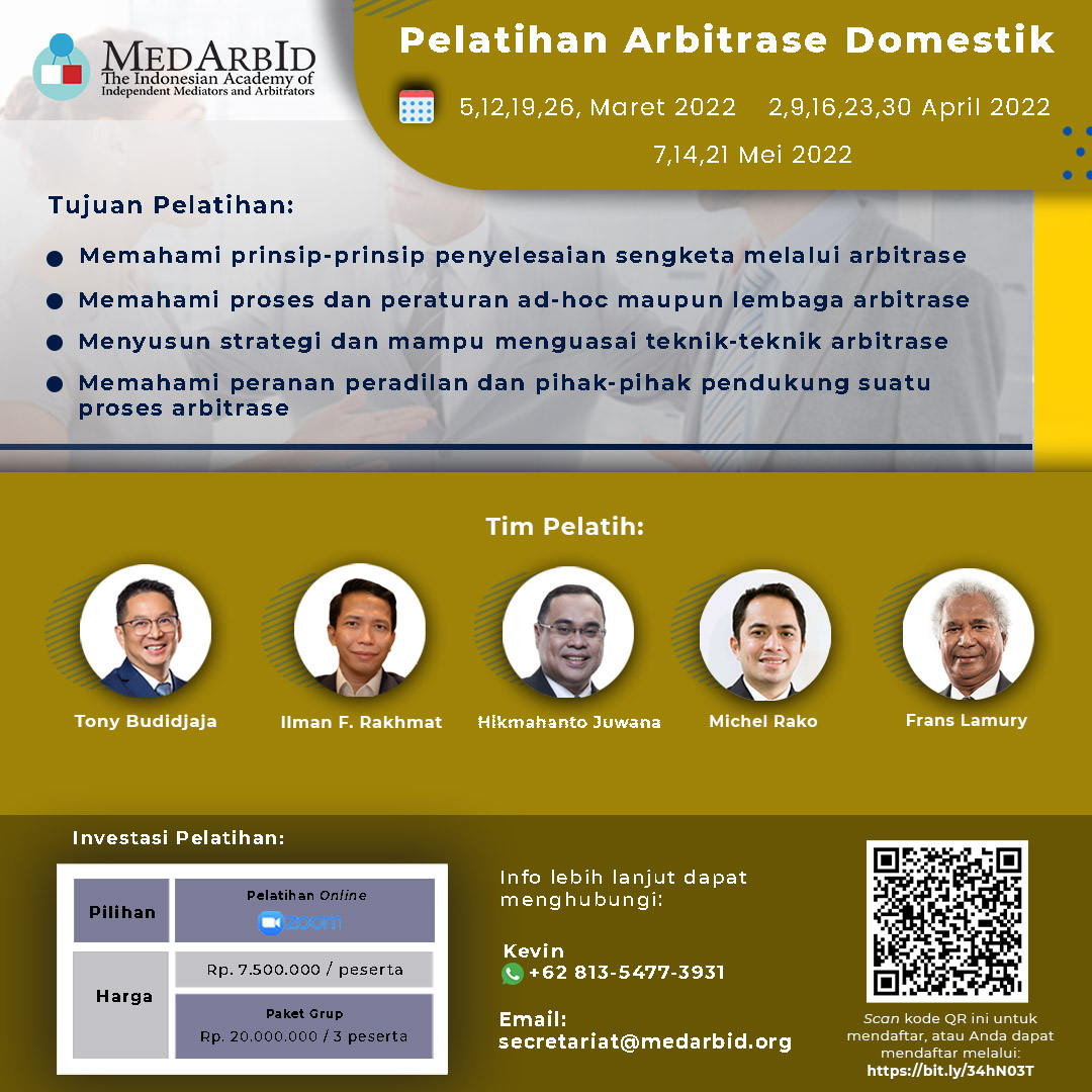 <p>Pelatihan Arbitrase Domestik</p>
