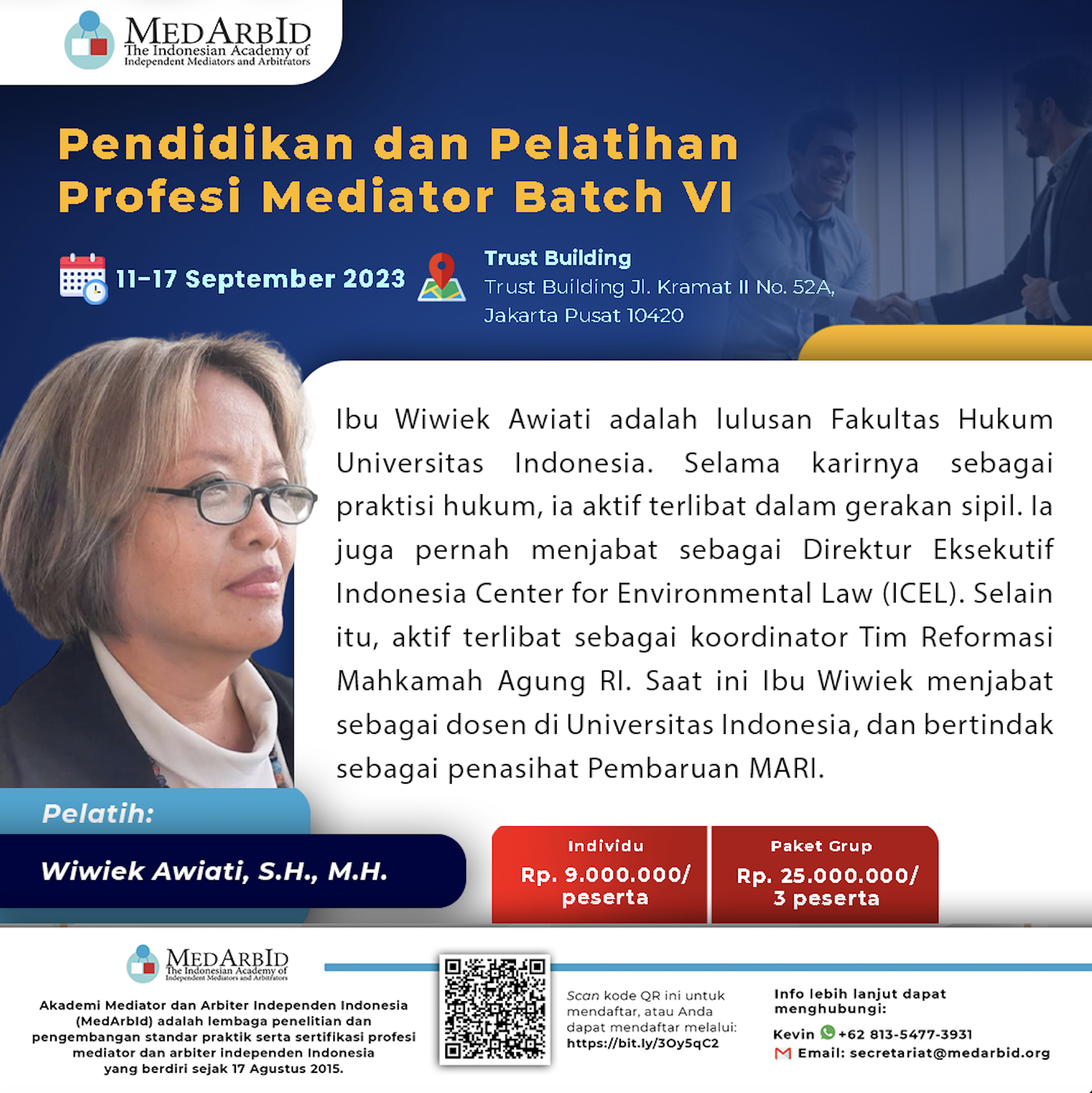 <p>Pendidikan & Pelatihan Profesi Mediator Batch VI</p>
