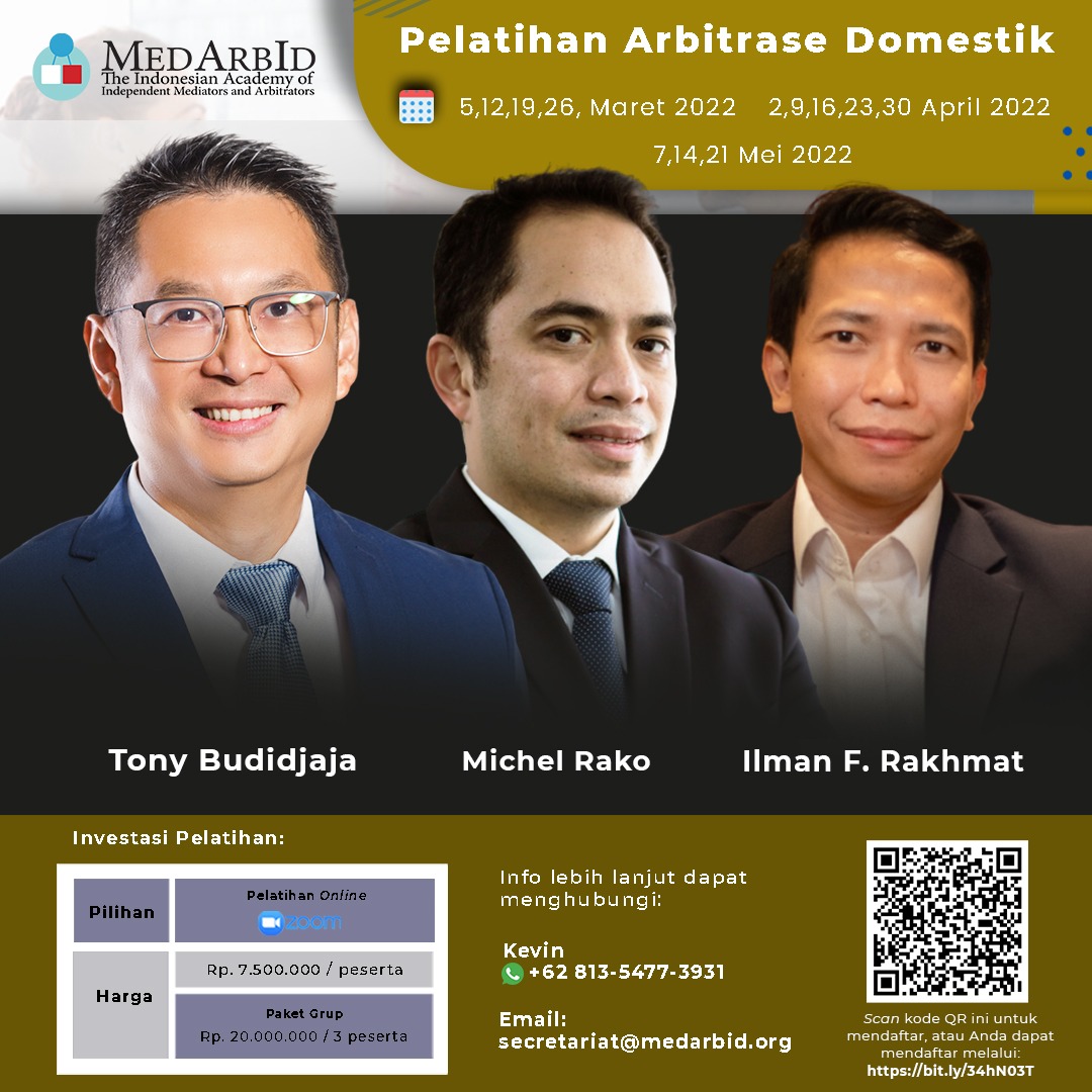 <p>[Register Now] Pelatihan Arbitrase Domestik</p>
