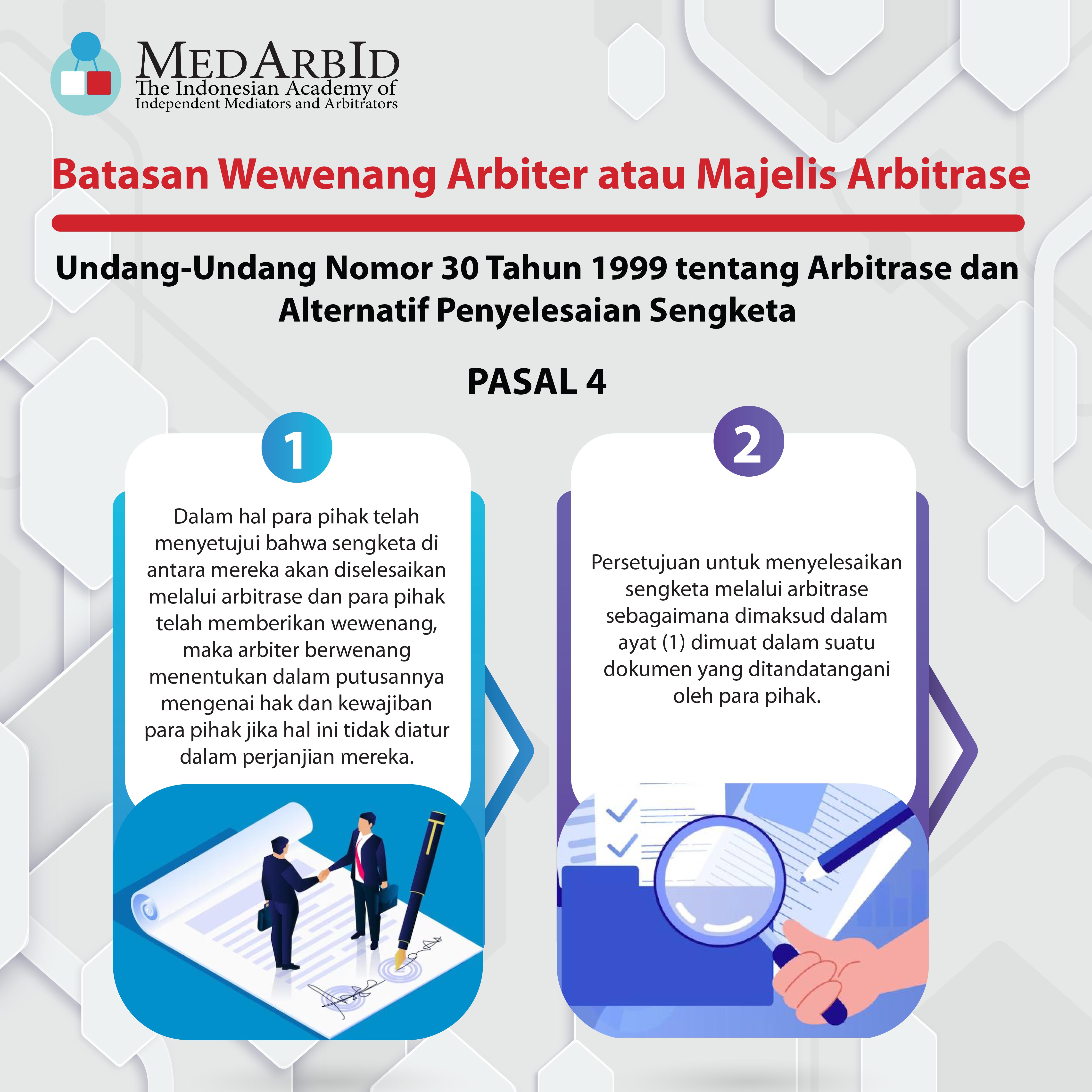 <p>Batasan Wewenang Arbiter atau Majelis Arbitrase</p>
