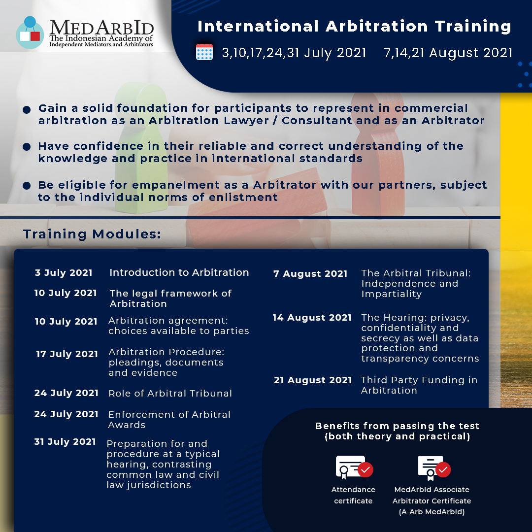<p>&nbsp;International Arbitration Training</p>
