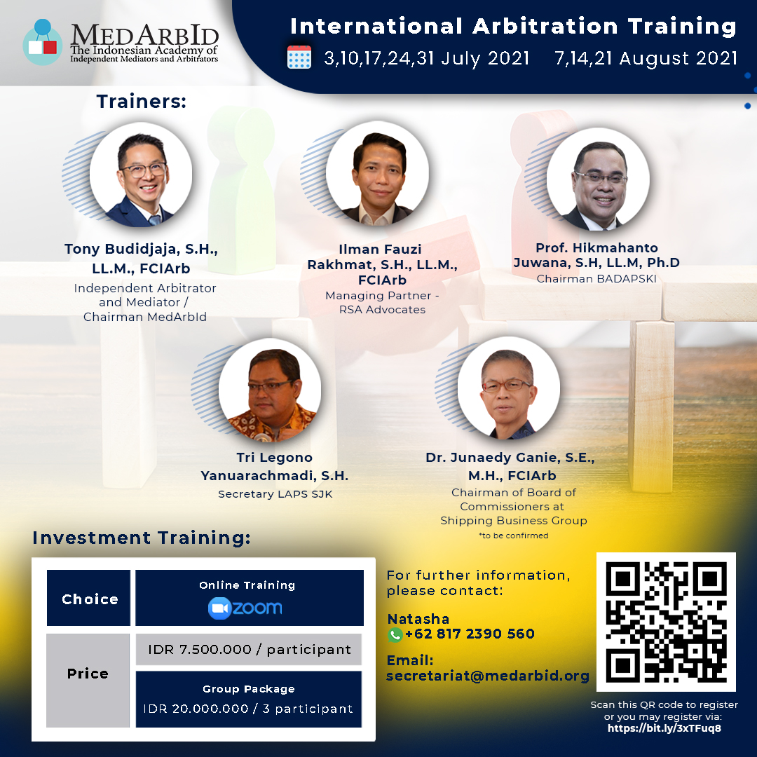 <p>&nbsp;International Arbitration Training</p>
