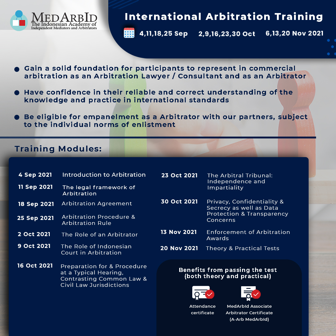 <p>&nbsp;International Arbitration Training</p>
