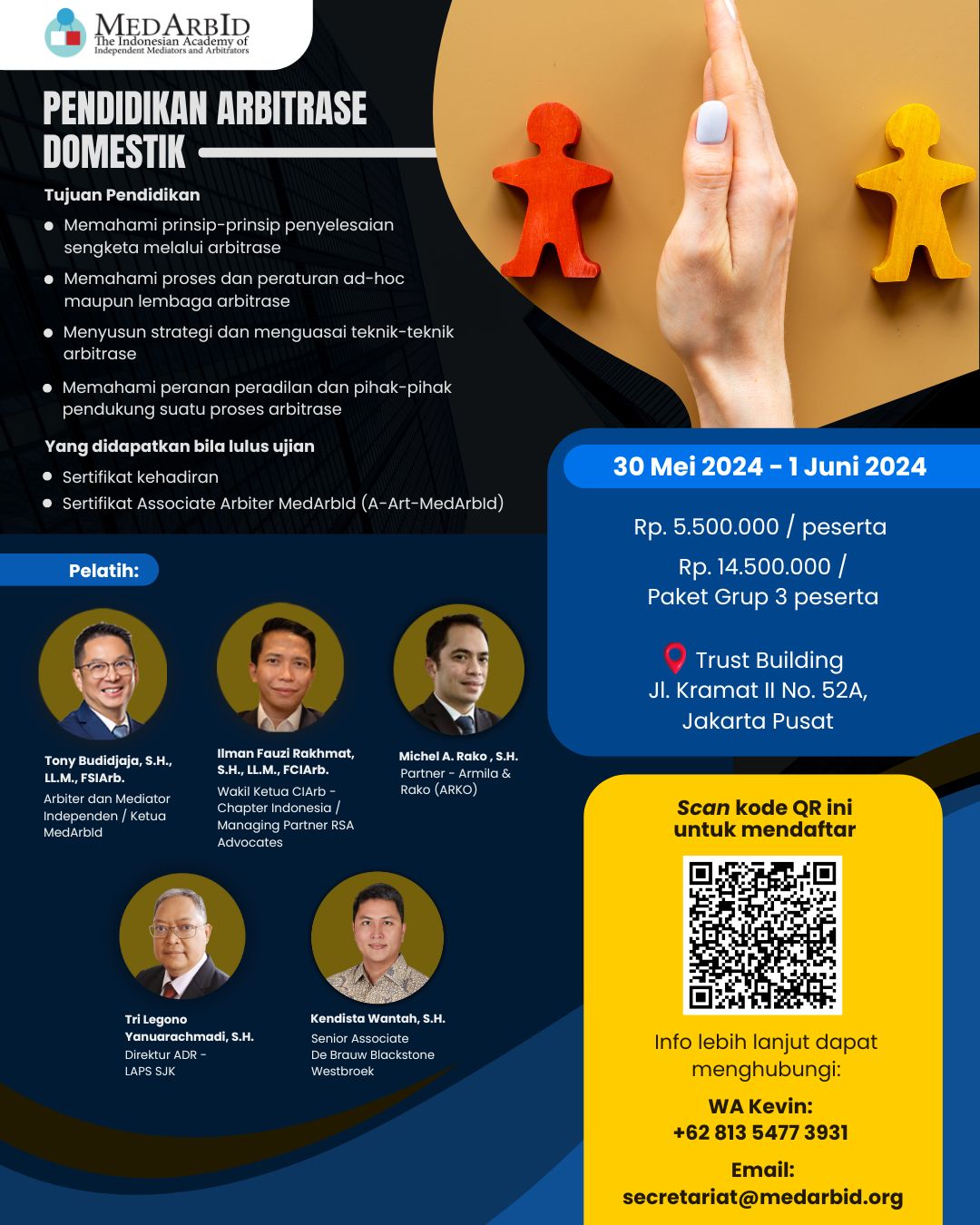 <h2>[REGISTER NOW!] Pelatihan Arbitrase Domestik</h2>
